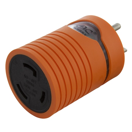 Ac Works Plug Adapter, L5-30R, 5-20P, 0 ft., Orange AD520L530